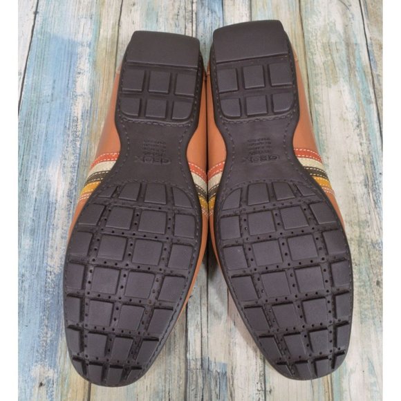 GEOX Men's Brown Leather Driving Moccasins Size 44 US 11 Slip On Shoes - Picture 5 of 10